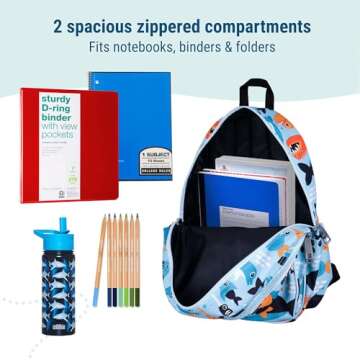 Wildkin 15-inch Kids Backpack – Durable, Padded, Adjustable for School & Travel - Big Fish