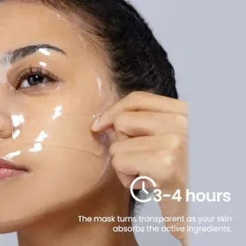 AROCELL Super Collagen Mask 4 Facial Sheet Dual Matrix Hydrogel Masks with Low Molecular Weight Collagen for Elasticity Hydrating Anti-Aging Cooling Korean Skincare, 43g x 4ea