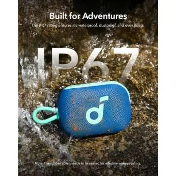 Soundcore Select 4 Go Bluetooth Speaker by Anker, Mini Portable, Up to 20 H Playtime, IP67 Waterproof and Dustproof, Floatable, Powerful Sound, Ideal for Indoors and Outdoors, Hiking- Blue (Renewed)