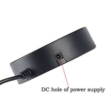 KDL TECH USB Hub 8 Ports Box Data Transmission Round Hub Multi-USB Splitter & Charge for Devices Faster for Mobile Phone, USB Flash Disk, PC, Tablet (Black)