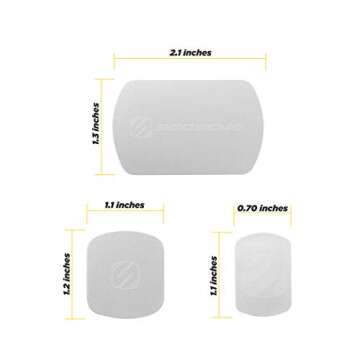 Scosche MAGRKSRI MagicMount Replacement Metal Plate Kit for Phone, Metal Plates for Magnetic Mount Cell Phone Holder for Car, Universal with All Devices and Phone Case, Silver