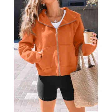 AUTOMET Womens Cozy Zip Up Hoodies for Fall Fashion
