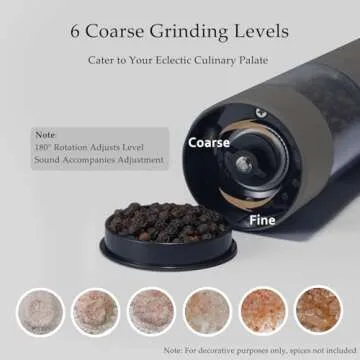 Electric Salt and Pepper Grinder Set - Rechargeable & Automatic