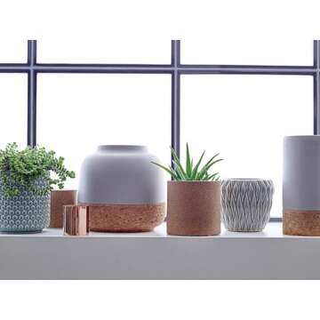 Bloomingville Coastal Stoneware Pot with Raised Dots and Crackle Glaze, Sky Blue, 6"