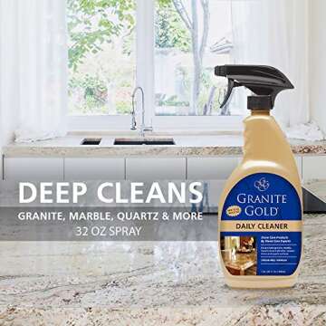 Granite Gold Daily Cleaner for Granite, Marble & Other Natural Stone & Quartz Surfaces, 32 Ounces