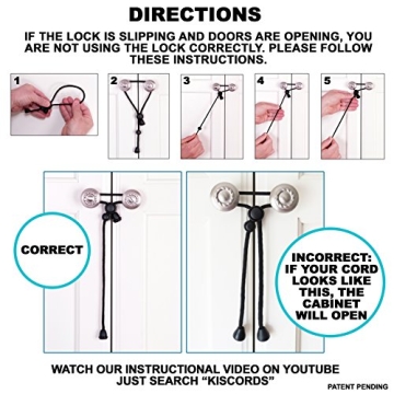 Kiscords Baby Safety Cabinet Locks No Drill and Easy Use