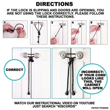 Kiscords Baby Safety Cabinet Locks No Drill and Easy Use