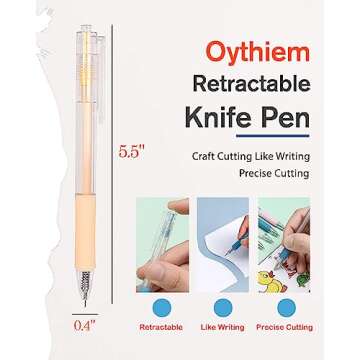 Oythiem Knife Pen Craft Cutter - Precision Tungsten Refillable