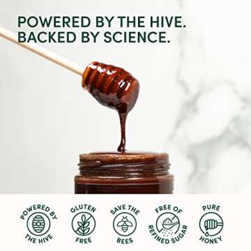 Beekeeper's Naturals Superfood Cacao Honey - Organic, Raw Ecuadorian Cacao with Antioxidants, Iron and Calcium. Free of Gluten, Dairy & Sugar (1.1lbs)