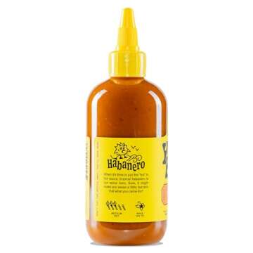 Yellowbird Organic Habanero Hot Sauce - Medium Hot - Vegan Habanero Sauce Made with Carrots, Garlic and Tangerine - Gluten-Free & Non-GMO Organic Hot Sauce - Homegrown in Austin - (9.8 oz, 1 Count)