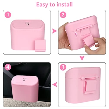 Accmor Mini Leakproof Vehicle Trash Can for Cars and SUVs