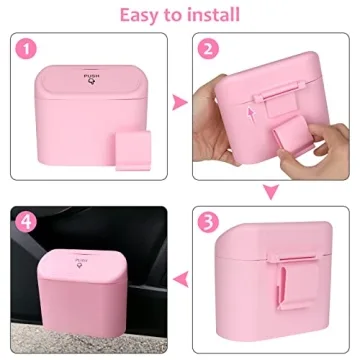 Accmor Mini Leakproof Vehicle Trash Can for Cars and SUVs