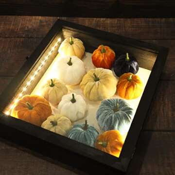 Romingo Halloween Artificial Pumpkins 12 Pack Fake Artificial Velvet Small Pumpkins for Fall Harvest, Thanksgiving, Christmas Party Decoration