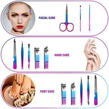 Stylish 10 PCS Manicure Set for All Ages