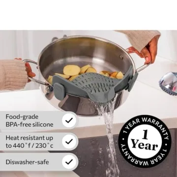 Adjustable Silicone Pot Strainer for Effortless Draining
