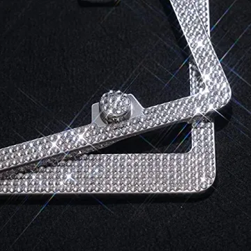 Sparkly Rhinestone License Plate Frames - Stylish & Durable