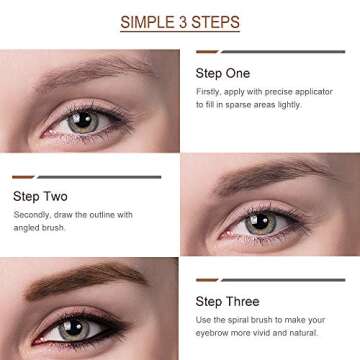 Effie Lancelot Waterproof Liquid Eyebrow Gels-24Hours Long Lasting Smudge-Proof Tinted Makeup Color Brow Gel-Brunette