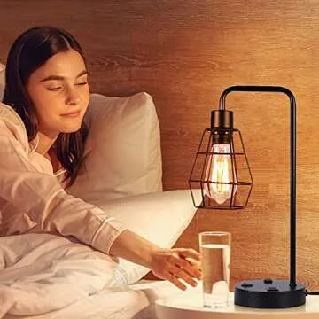 CADUKE Set of 2 USB Desk Lamps - Industrial Style