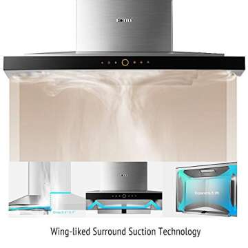 FOTILE EMS9018 Wall-mount Range Hood with Touchscreen