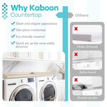 Kaboon Washer Dryer Countertop - 54" Melamine Design