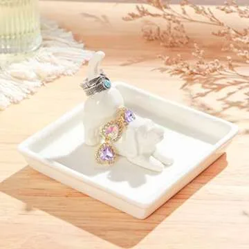 Dog Mom Gifts for Women, Elegant Ring Holder Dish