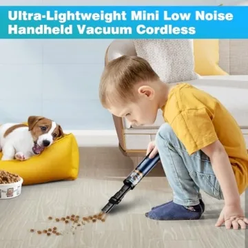 Upbooz Handheld Vacuum with 14000PA Suction Power and LED Light