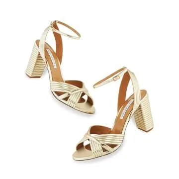 Aquazzura Very Sundance Sandal 85 Light Gold - Stylish Comfort