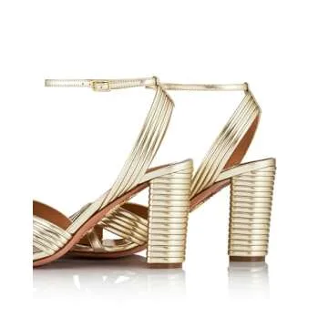 Aquazzura Very Sundance Sandal 85 Light Gold - Stylish Comfort