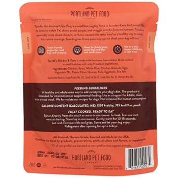 Portland Pet Food Company Tuxedo's Chicken & Yams Dog Meal, All-Natural 9 OZ