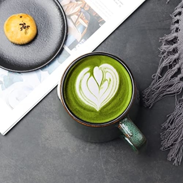 KELINGO Jumbo 24 OZ Ceramic Mug with Golden Handle