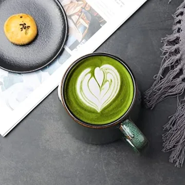 KELINGO Jumbo 24 OZ Ceramic Mug with Golden Handle