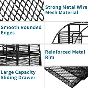 Stylish Vedett Office Desk Organizer with 72 Accessories