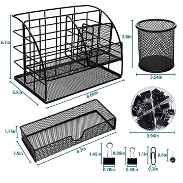 Stylish Vedett Office Desk Organizer with 72 Accessories