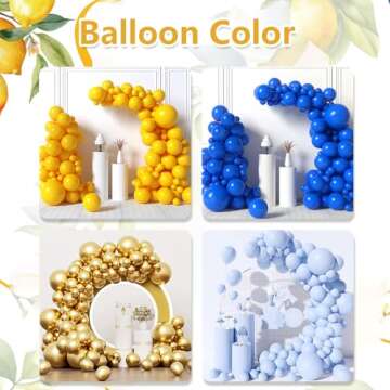Royal Blue Yellow Balloons Arch Kit for Bridal Showers