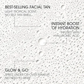 St.Tropez Self Tan Purity Face Mist, Natural Sunkissed Glow Face Tan with Hyaluronic Acid & Antioxidants, Vegan, Natural & Cruelty Free Face Care, 2.7 Fl Oz