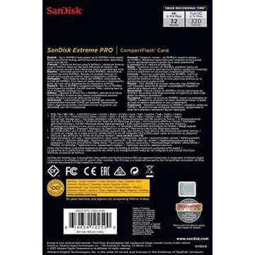 SanDisk 128GB Extreme PRO CompactFlash Memory Card UDMA 7 Speed Up To 160MB/s- SDCFXPS-128G-X46