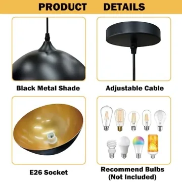 Stylish Takor Adjustable Metal Pendant Light Fixtures