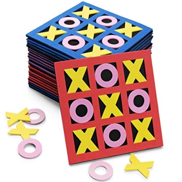 Tic Tac Toe Mini Game Pack of 24 for Kids Fun