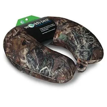 World's Best Feather Soft Microfiber Neck Pillow, Camouflage