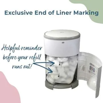Diaper Dekor Plus Diaper Pail Refills | 2 Count | Most Economical Refill System | Quick & Easy to Replace | No Preset Bag Size Use Only What You Need | Exclusive End-of-Liner Marking