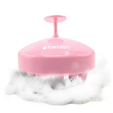 MAXSOFT Pink Scalp Massager Shampoo Brush for Healthy Hair & Relaxation