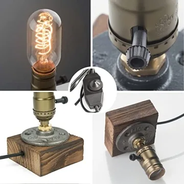 OuXean Vintage Table Lamp with Dimmable Function for Any Room