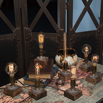 OuXean Vintage Table Lamp with Dimmable Function for Any Room