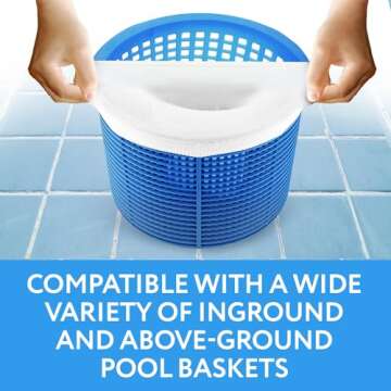 Impresa 20-Pack of Pool Skimmer Socks - Excellent Savers for Pool Baskets and Skimmers - Ideal for Inground or Above Ground Pools - Filters Debris and Other Small Particles