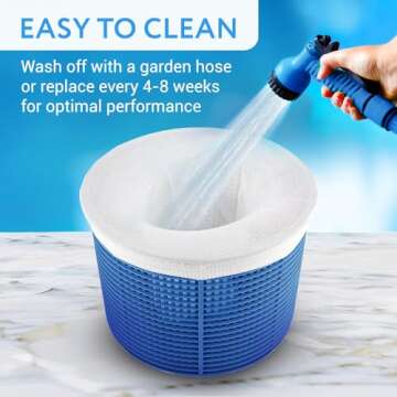 Impresa 20-Pack of Pool Skimmer Socks - Excellent Savers for Pool Baskets and Skimmers - Ideal for Inground or Above Ground Pools - Filters Debris and Other Small Particles