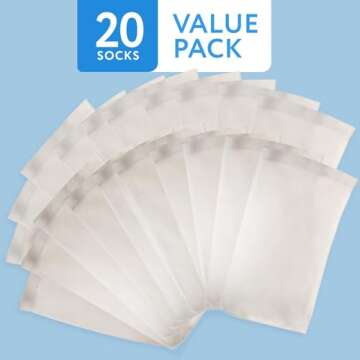 Impresa 20-Pack of Pool Skimmer Socks - Excellent Savers for Pool Baskets and Skimmers - Ideal for Inground or Above Ground Pools - Filters Debris and Other Small Particles