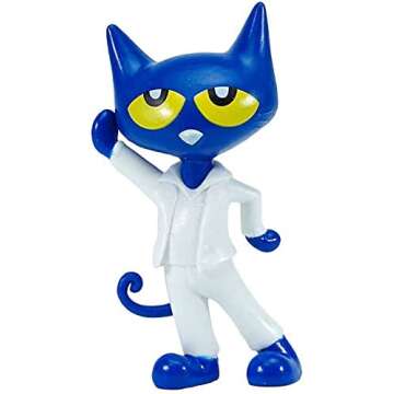 Pete the Cat Collectible Figure Pack - Includes 4 Pete the Cat Figurines, 3 Inches - For Ages 3 Plus