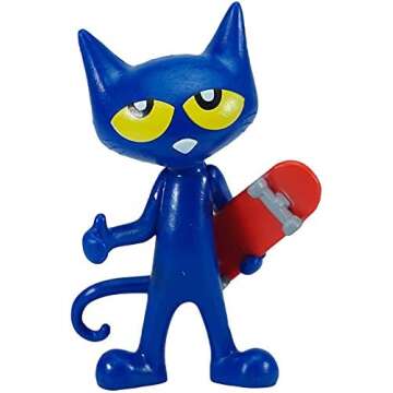 Pete the Cat Collectible Figure Pack - Includes 4 Pete the Cat Figurines, 3 Inches - For Ages 3 Plus