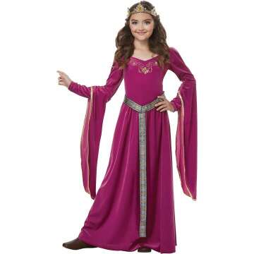 Enchanting Girls Medieval Princess Costume for Kids
