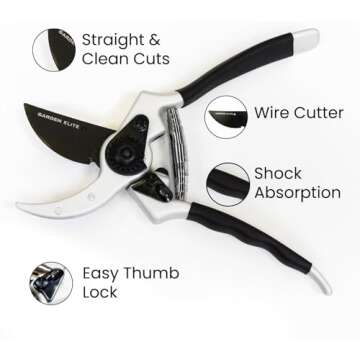 Razor Sharp Bypass Pruning Shears - Lifetime Warranty